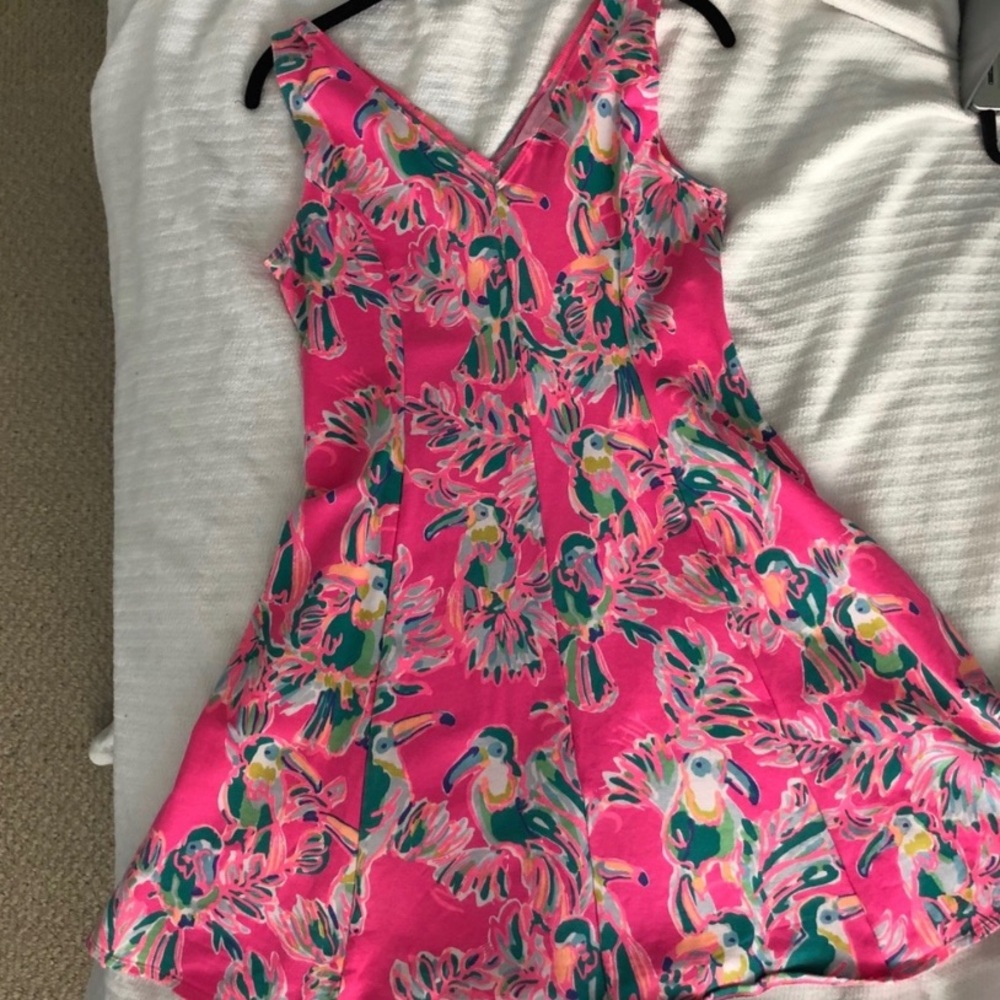 EUC Small Lilly Pulitzer Dahlia Dress Toucan Can